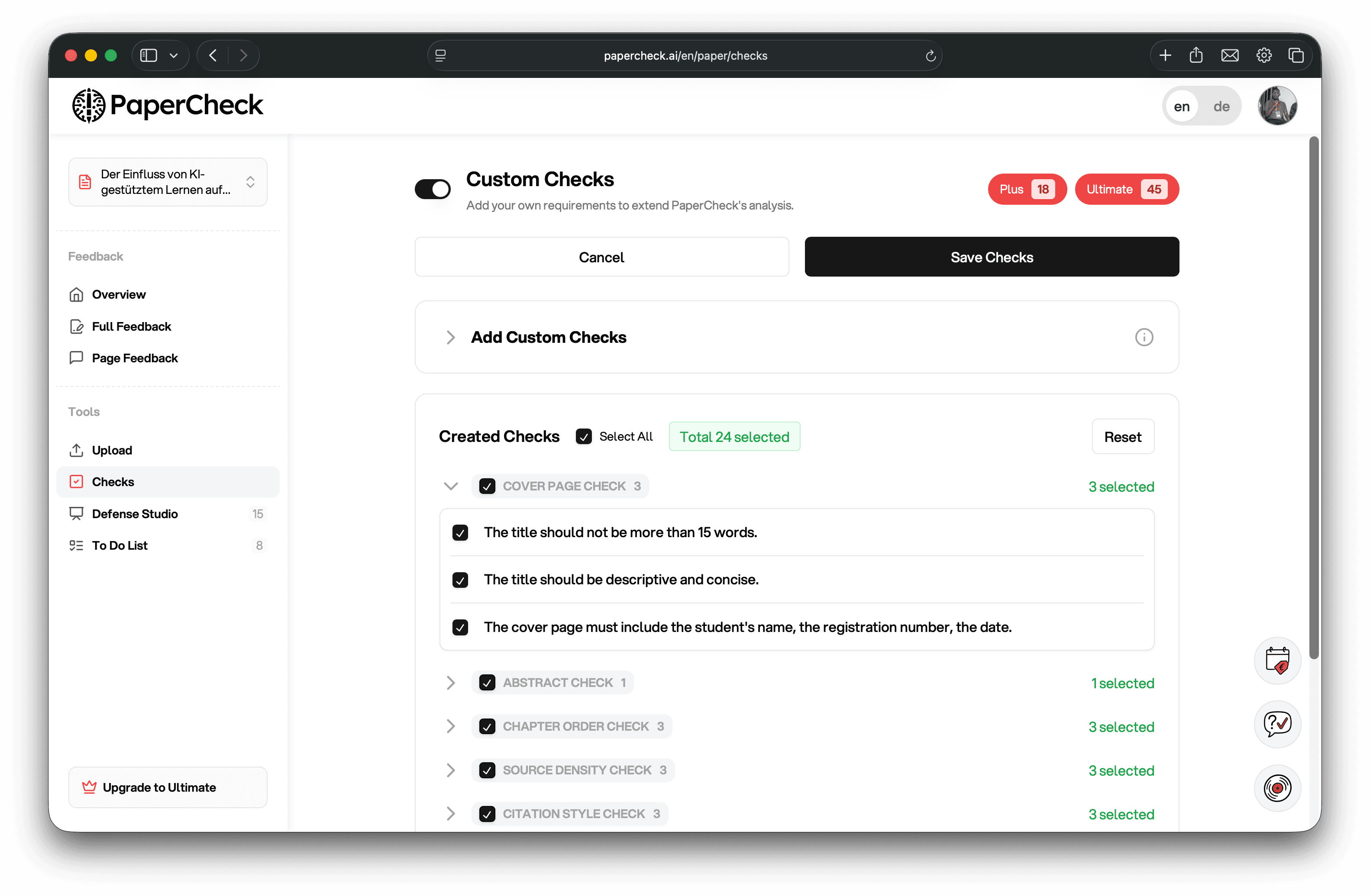 Create custom checks